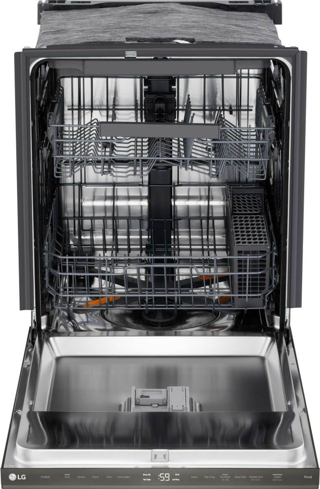 LG 24" Black Stainless Steel FlushFit™ Top Control Built In Dishwasher with 1-Hour Wash and Dry, QuadWash® Pro, and Dynamic Heat Dry™ with AutoVent Dry™-1