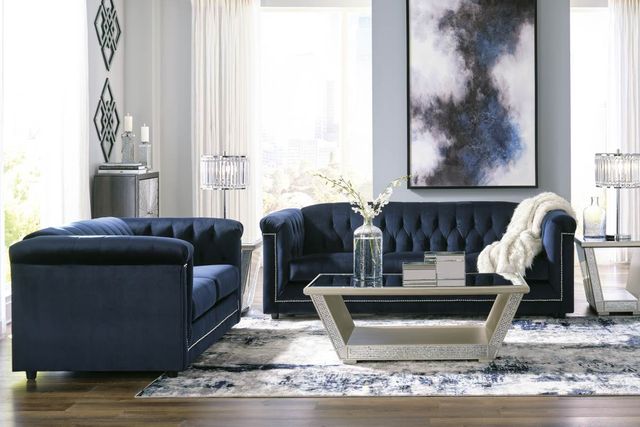 Signature Design by Ashley® Josanna 2-Piece Navy Living Room Set-3