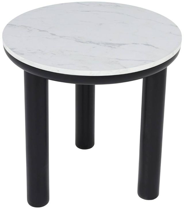 Signature Design by Ashley® Xandrum 3-Piece White Occasional Table with Black Base Set-2