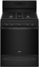 Whirlpool® 30" Black Free Standing Gas Range-0