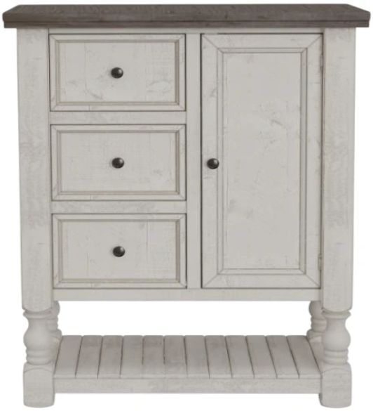 International Furniture Direct Stone Ivory Chest-2
