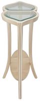 Michael Amini® Malibu Crest Glass Top Console Table with Chardonnay Base-3
