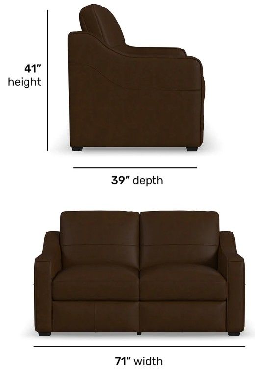 Flexsteel® Hudson Woodland Leather Loveseat-2
