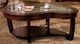 Furniture of America® Crystal Falls Dark Cherry Glass Insert Coffee table-1