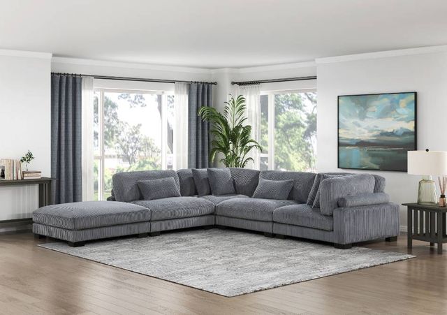 Homelegance® Traverse 4-Piece Gray 135" Modular Sectional-1