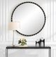Uttermost® Sele Matte Black Oversized Round Mirror-1