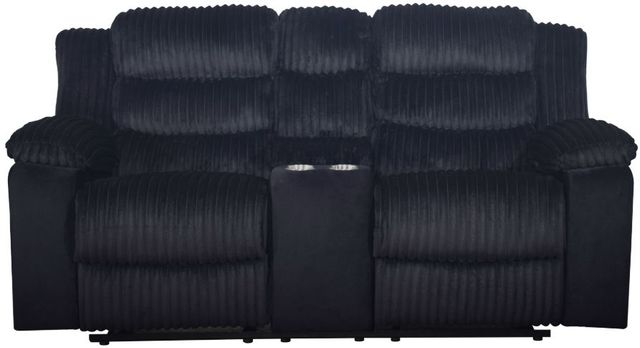 New Classic® Home Furnishings Willow Black Manual Dual Reclining Console Loveseat-2
