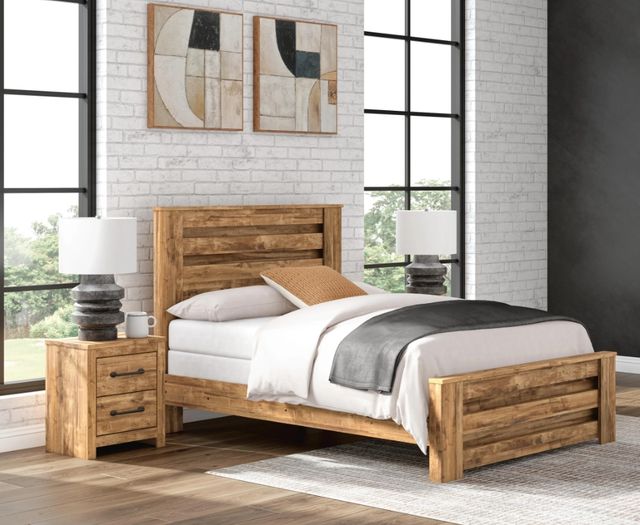 Signature Design by Ashley® Maystonna Brown Queen Panel Bed-1