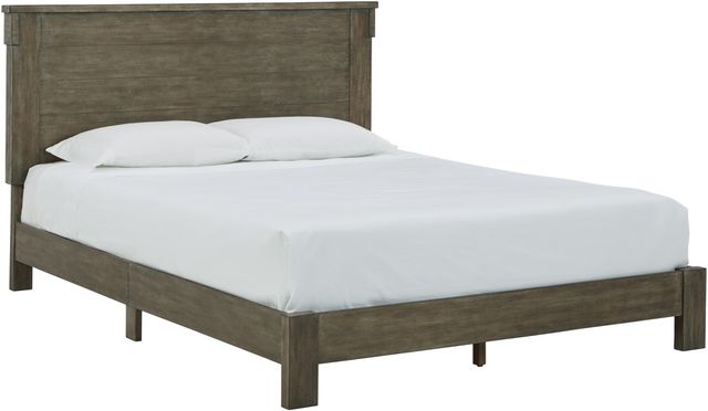 Signature Design by Ashley® Shamryn 4-Piece Grayish Brown King Panel Bed Set-1