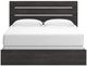 Signature Design by Ashley® Delmorta Dark Gray King Panel Bed-1