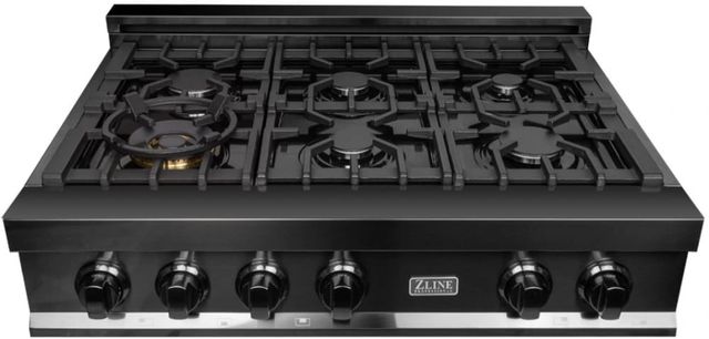 ZLINE Professional 36" Black Stainless Steel Gas Rangetop-0