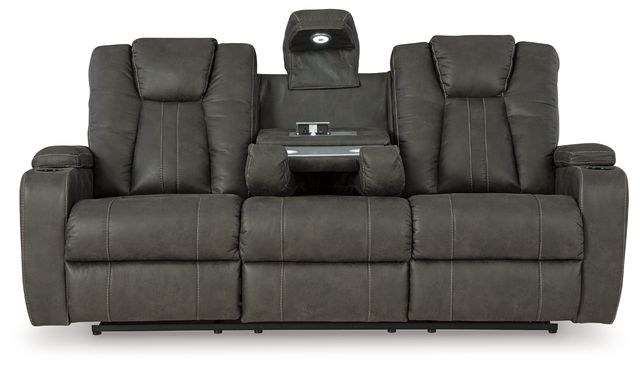 Signature Design by Ashley® Beaux Reclining Sofa With Drop Down Table-3