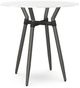 Amisco Customizable Link White Glass 42" Round Bar Table-0