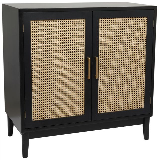 Deco Marche Black 2-Door Wooden Cabinet-0
