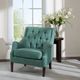 Olliix by Madison Park Teal Qwen Button Tufted Accent Chair-4