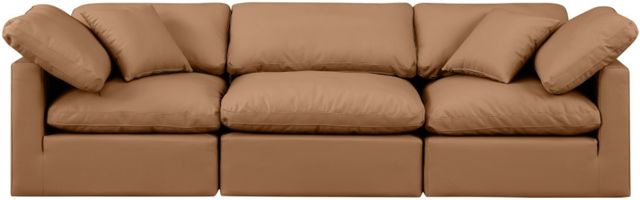 Meridian Furniture Indulge 3-Piece Cognac Modular Sectional Sofa-1
