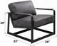 ACME Furniture Locnos Black/Gray Leather Accent Chair-2