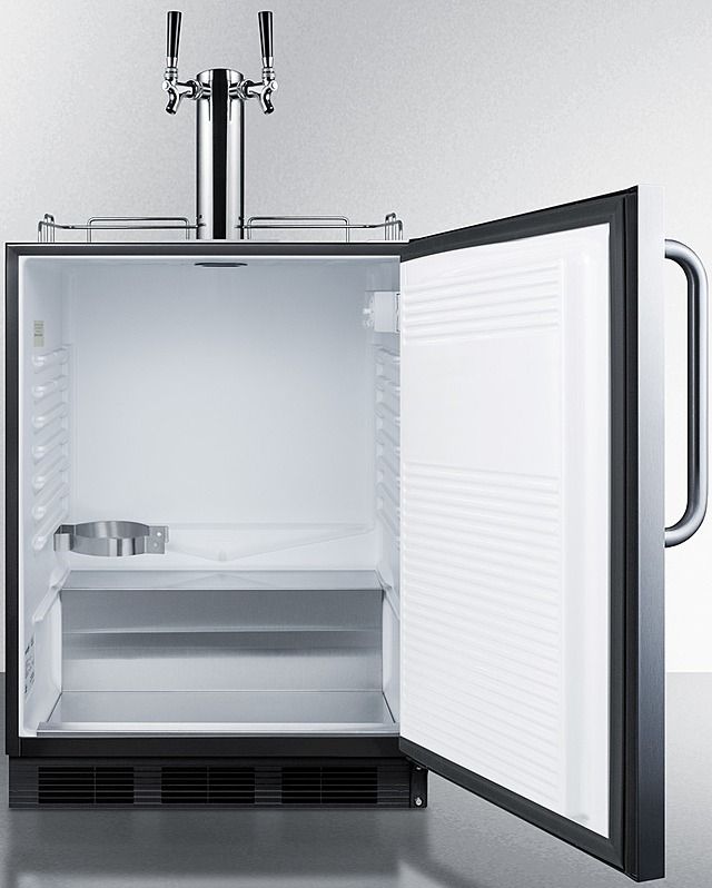 Summit® Commercial 5.5 Cu. Ft. Stainless Steel Beer Cooler/Kegerator-2
