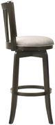 Armen Living Elle 2-Piece Dark Roast/Slip Gray Barstool Set-4