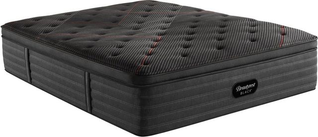 Beautyrest Black® C-Class Innerspring Pillow Top Plush King Mattress and Low Profile Foundation-2