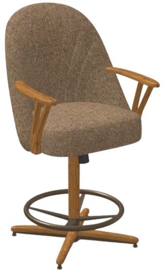 Chromcraft Customizable Bailey Swivel Tilt Counter Height Dining Stool-0