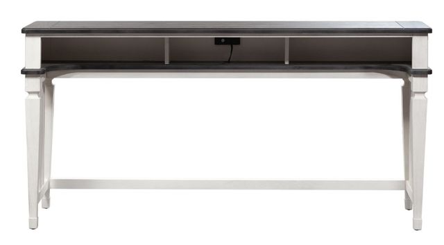 Liberty Furniture Allyson Park Charcoal Console Bar Table with Wirebrushed White Base-3