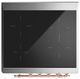Ilve® Majestic III 30" Blue Gray Pro Style Induction Range with Solid Door and Copper Trim-4