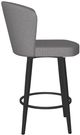 Amisco Benson Black Coral/Silverpoint Swivel Counter Stool-2