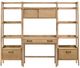 Coaster® Fabian 4-Piece Light Brown Computer Desk and Bookshelf Set-3