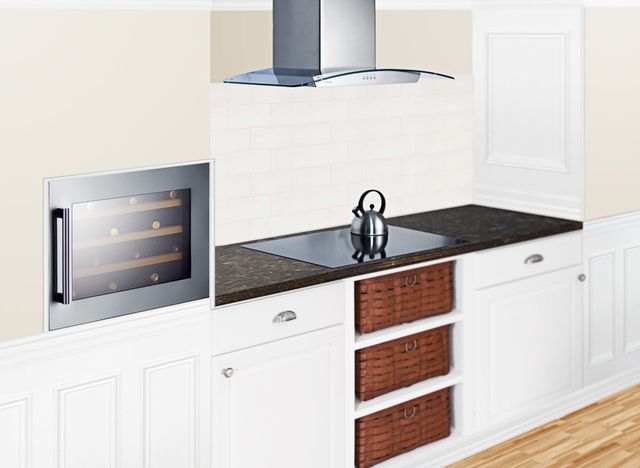 Summit® 23" Stainless Steel 28 Bottle Built-In Integrated Wine Cooler-3