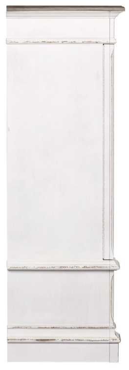 Liberty Furniture Abbey Park Antique White/Weathered Brown Mirrored Door Chest-3