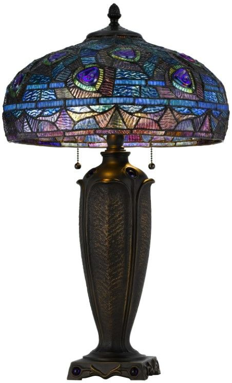 Cal® Lighting & Accessories Tiffany Dark Bronze Table Lamp-1