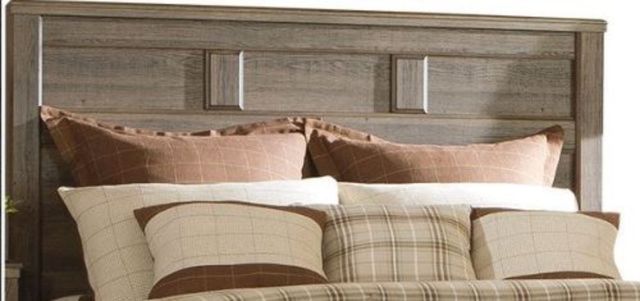Signature Design by Ashley® Juararo 4-Piece Dark Brown Queen Panel Headboard Bed Set-1