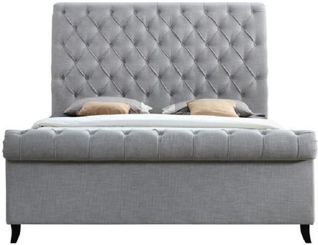 Crown Mark All Kate Gray King Upholstered Bed-1