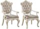 ACME Furniture Chantelle 2-Piece Pearl White/Rose Gold Arm Chair Set-0