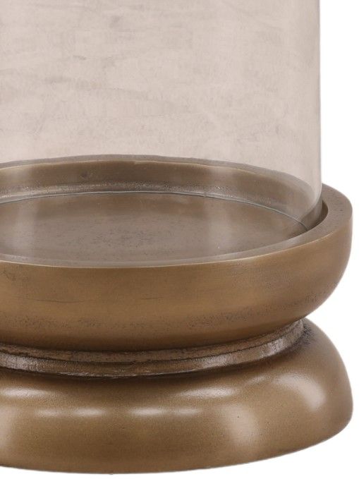 Dovetail Furniture Fairmont Antique Brass 8" Candle Holder-0