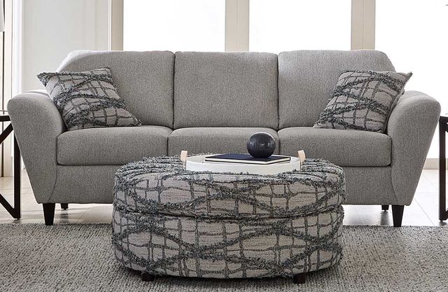 Hughes Furniture® 23600 Misha Batik Round Ottoman-1