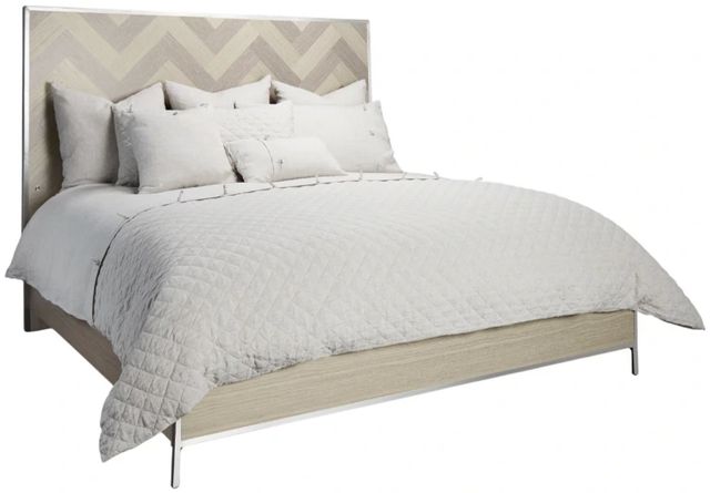 Michael Amini® Silverlake Village Washed Oak California King Panel Bed-0
