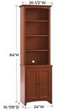 Whittier Wood® Furniture Customizable McKenzie 24" Wide Alder Cabinet and Hutch-1