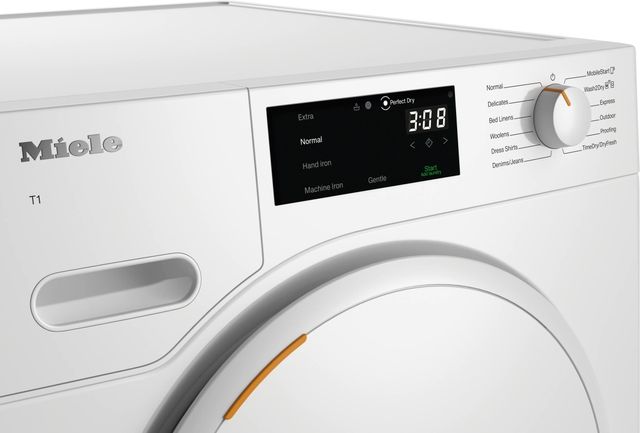 Miele T1 White Edition 4.1 Cu. Ft. Lotus White Electric Ventless Dryer-2
