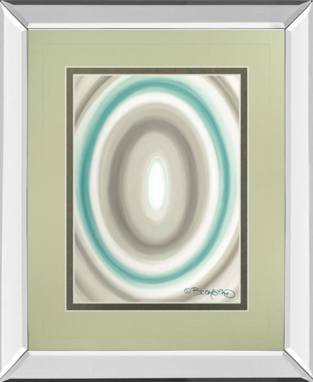 Classy Art Concentric Ovals 1 by David Bromstad Mirror Framed Wall Art-0
