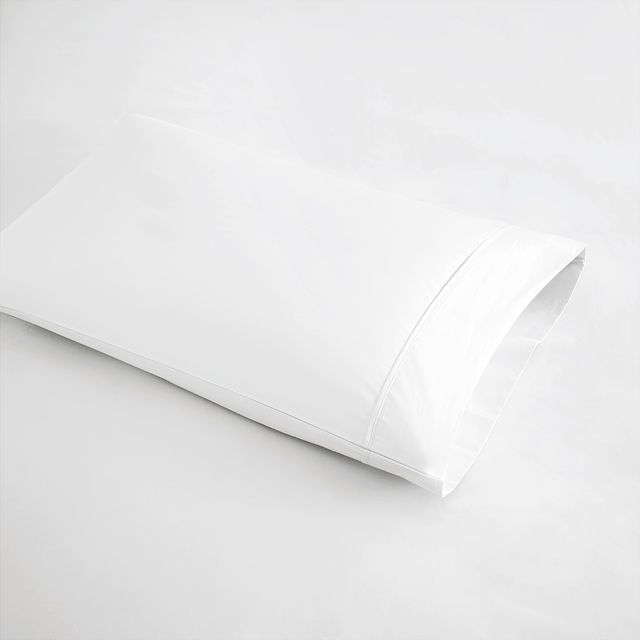 Olliix by Beautyrest White King 400 Thread Count Wrinkle Resistant Cotton Sateen Sheet Set-1