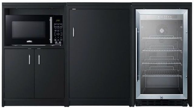 Summit 5 Piece Black Kitchenette-0