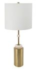 A & B Home Gold/White Dervani Alabaster and Metal Table Lamp-0