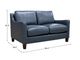 Stone & Leigh Soho Marine Leather Loveseat-2