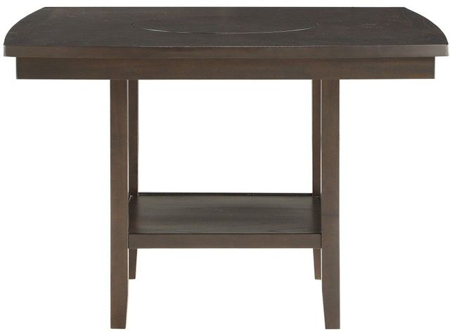 Homelegance® Balin Dark Brown 54" Counter Height Table with Lazy Susan-2