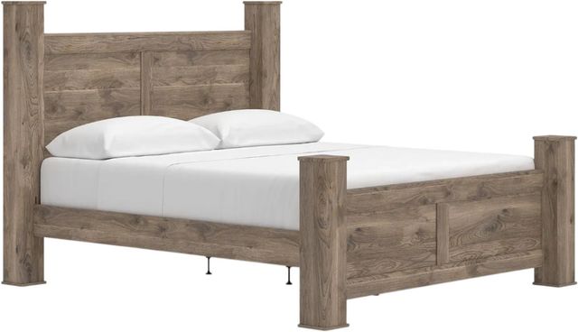 Signature Design by Ashley® Rusticott 2-Piece Brown King Poster Bedroom Set-2