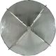 Riverside Furniture Jano Silver Round Glass Top Coffee Table with Forged Metal Base-3