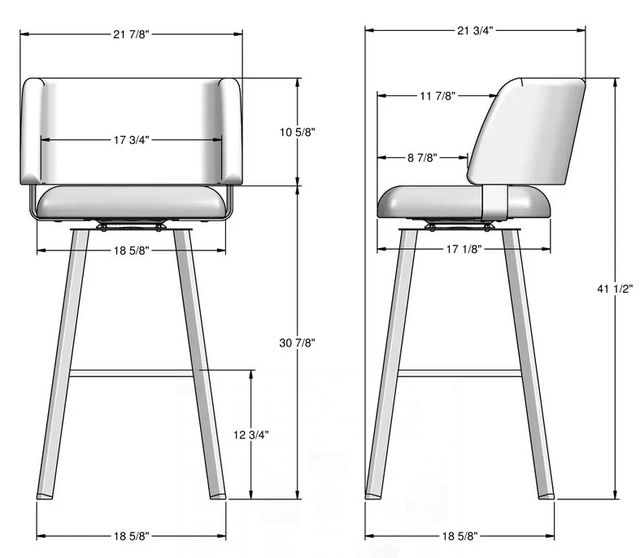 Amisco Customizable Easton Swivel Bar Stool-1
