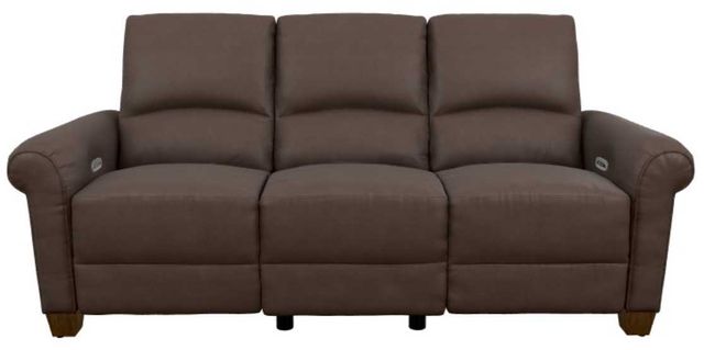 La-Z-Boy® Clybourn Cognac Leather Power Reclining Sofa with Headrest-1